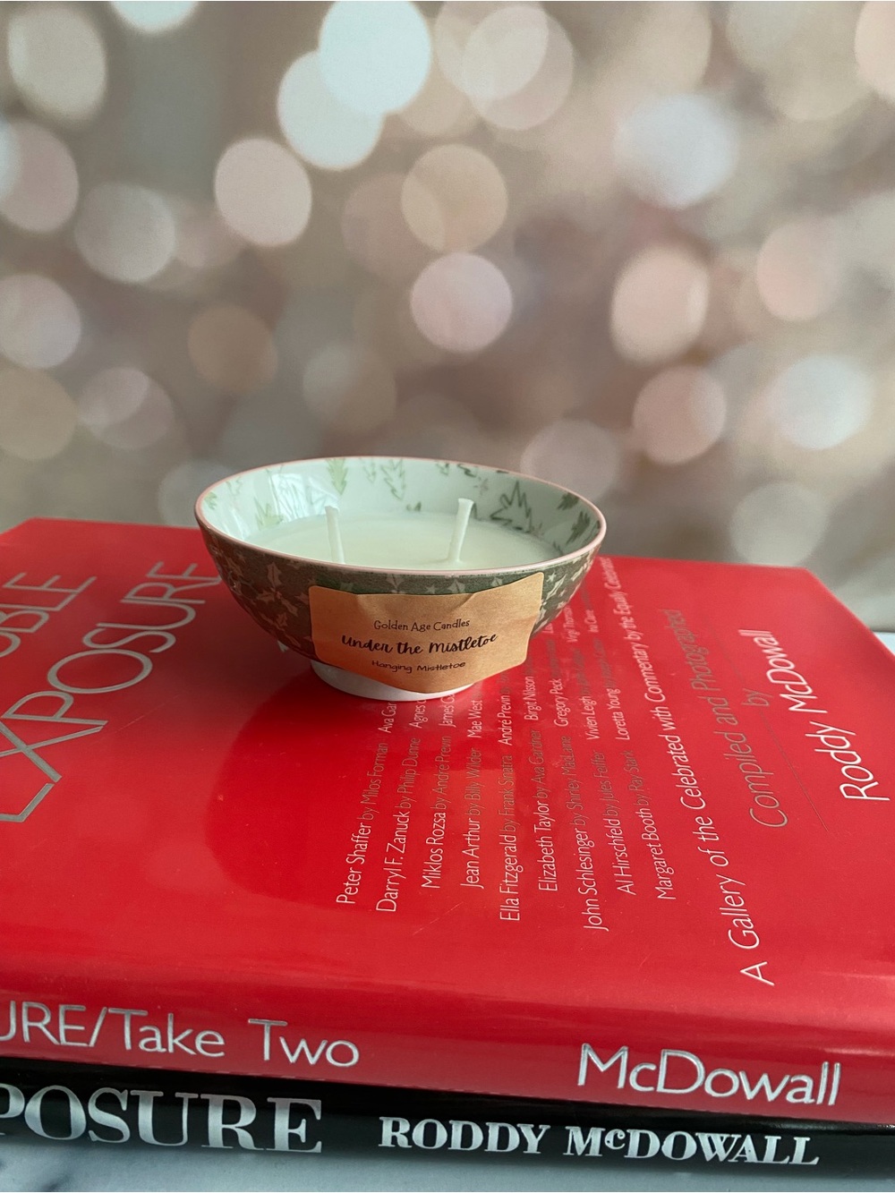 Under the Mistletoe Handmade Soy Wax Candle Bowl